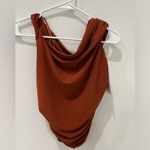 Zara Ruched Asymmetric Top